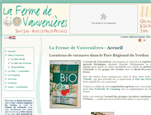 Tablet Screenshot of ferme-de-vauvenieres.fr